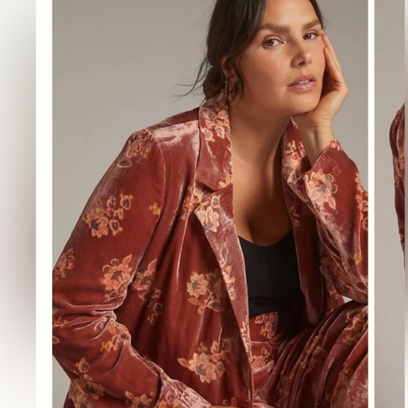 EUC Hutch Floral Burnout Velvet Blazer - Picture 3 of 7